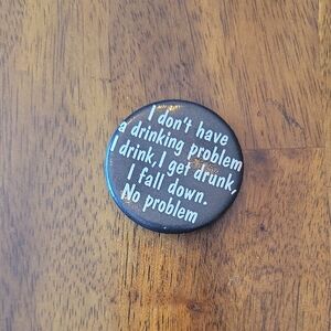 Black Humorous Brooch Pin